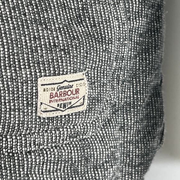 Barbour Weave Zip Thru Sweater Cardigan Long Sleeve Cotton Workwear Gray - Picture 9 of 11